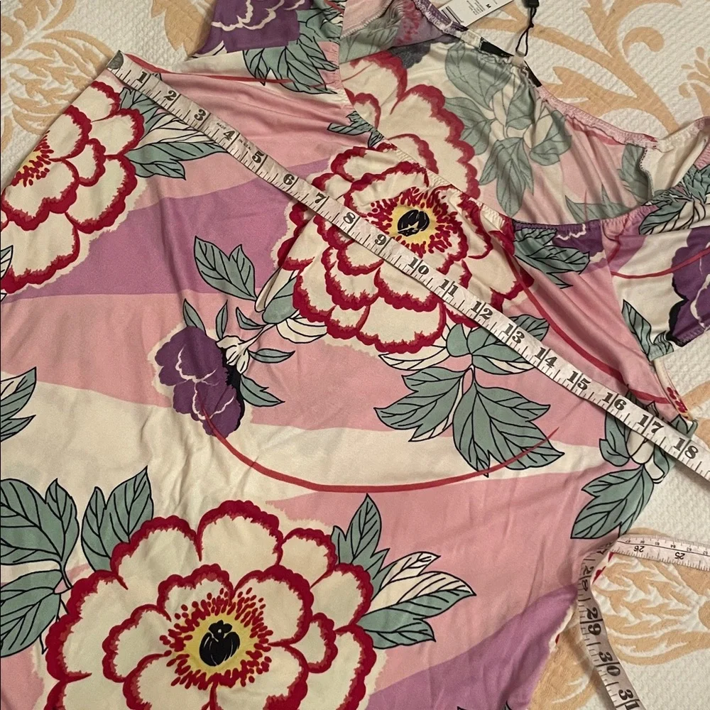 Elie Tahari Multicolor Silk  Floral Midi Dress